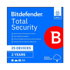 Bitdefender Total Security Family Protection for Twenty Five Devices Two Years