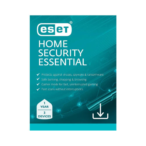 ESET Home Security Essential 2026 Protection for Three Devices One Year