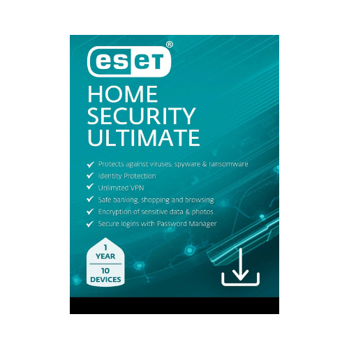 ESET Home Security Ultimate Protection with VPN for Ten Devices One Year