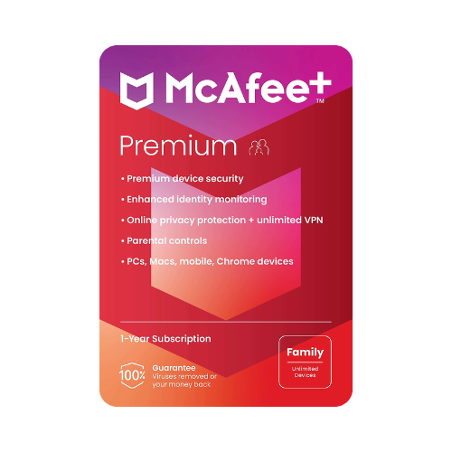 McAfee Plus Premium Family Security and Privacy Protection Suite