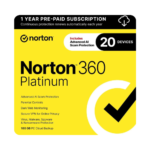 Norton 360 Platinum Security Suite for Twenty Devices One Year