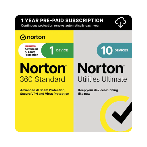 Norton 360 Standard with Utilities Ultimate Security for One Device