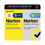 Norton 360 Deluxe and Utilities Ultimate Protection for Five Devices